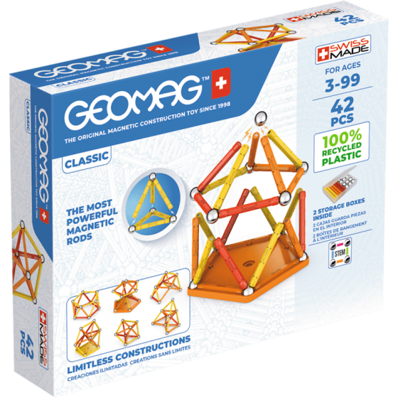Geomag Classic Recycled - 42-Liter-Magnetsteine.