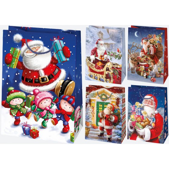 Pol-Mak Dekotasche T5 230x320x110 Sternset 74 Weihnachtsmann -