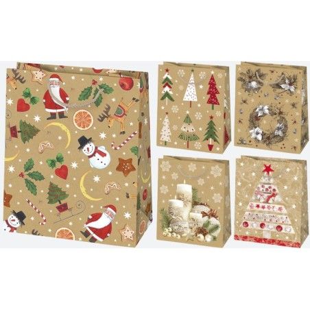 Pol-Mak Decorative handbag T4EKO 190x230x105 star zest 64, reeds - EKO, Santa 1 piece.