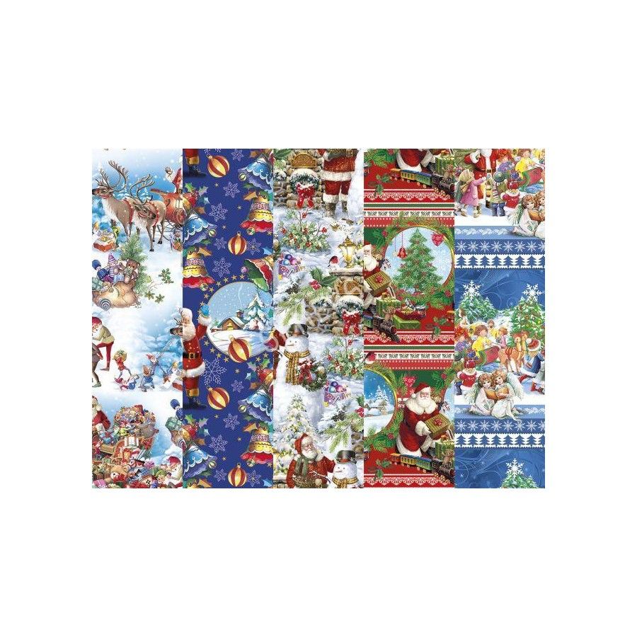 Pol-Mak Decorative paper in rolls 70x100 Star set 161 Santa