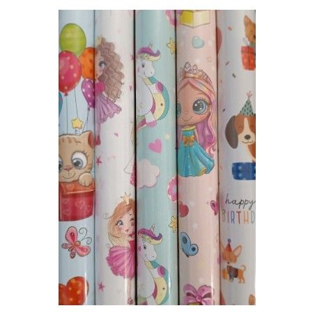 Pol-Mak Дэкаратыўная папера ў рулонах 70x100 Set 203 графіка - дзеці - казачная 1шт.
