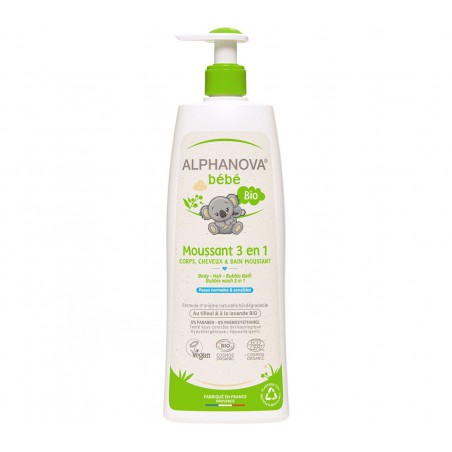 Alphanova Bebe Bio-Badebad für Kinder 3 in 1, 500 ml