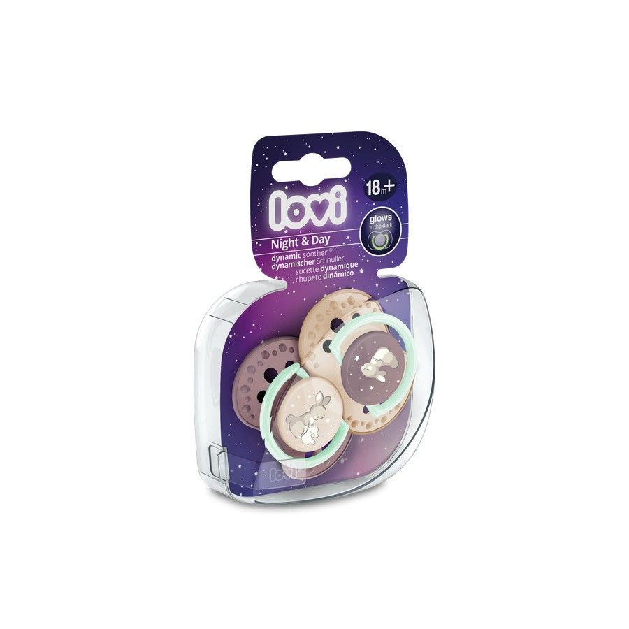 LOVI Tettarella dinamica in silicone LOVI 18m + 2 pz 