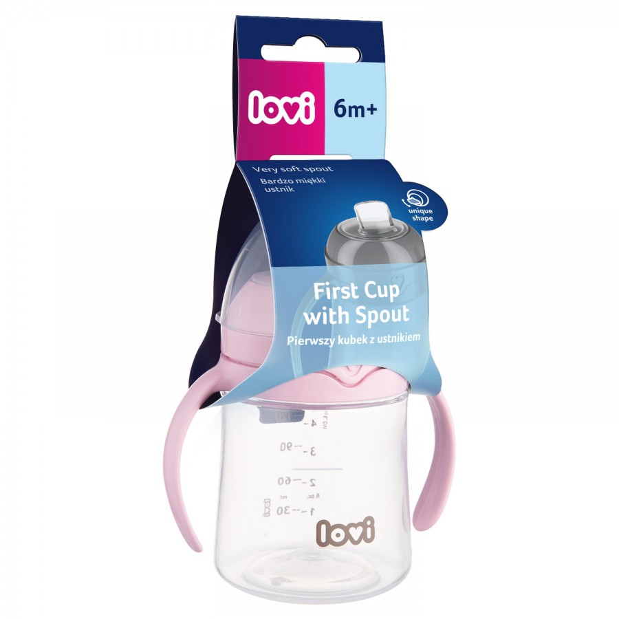 LOVI El primer vaso con el lápiz LOVI 150 ml de color rosa