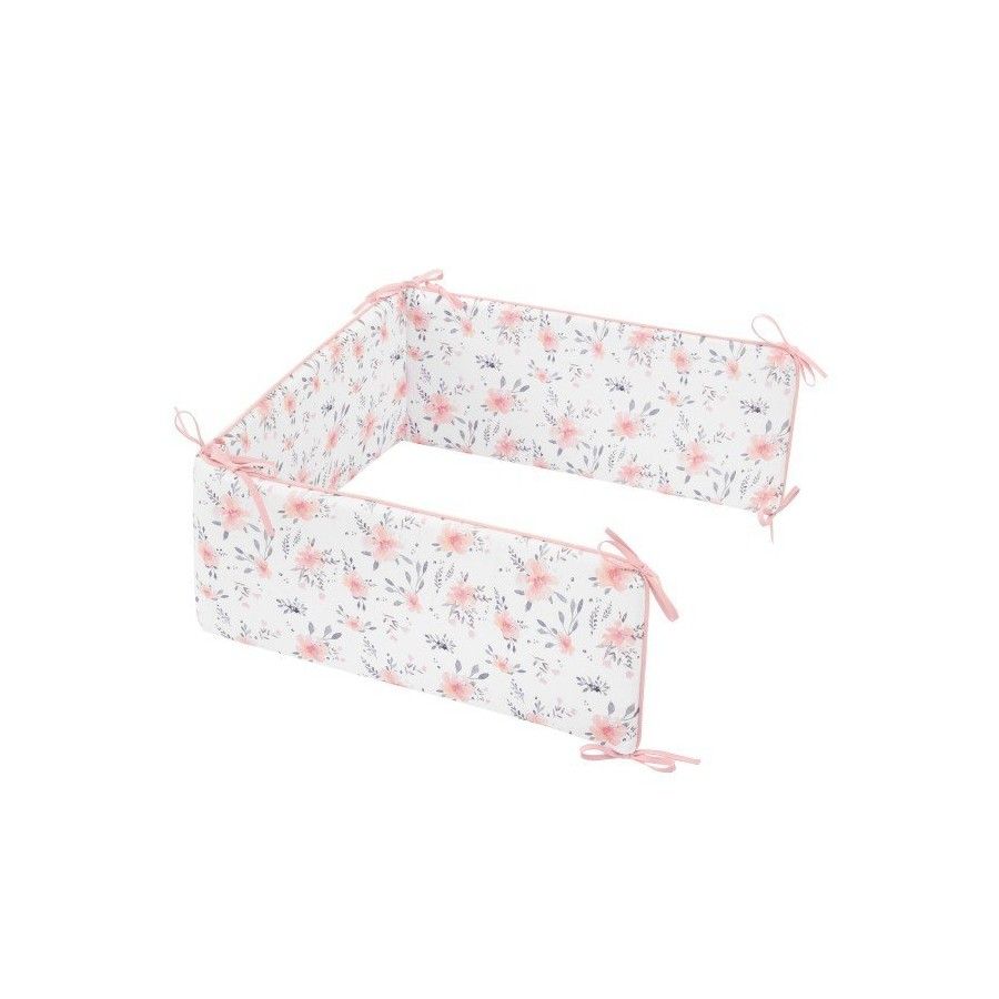 Samiboo - Cots-protektor 140/70 Blommor med avtagbar