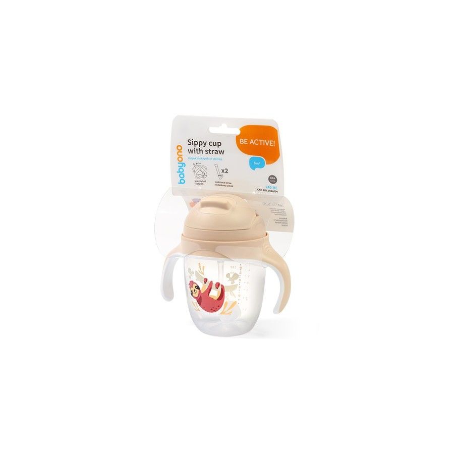 Babyono Kubek niekapek z obciążoną słomką - 5901435415030
