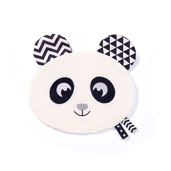Babyono knuffelachtig - rustiek Happy Panda Blink & Smile