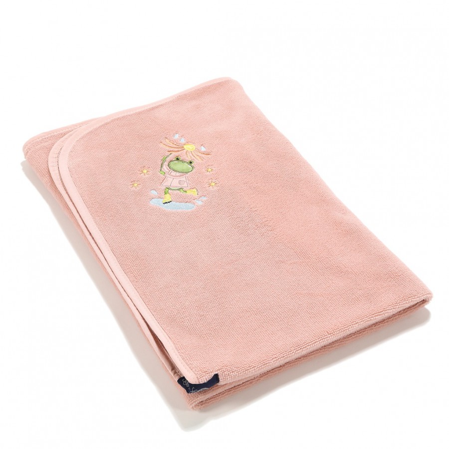 LA MILLOU RĘCZNIK BAMBOO - S - FROGS - POWDER PINK