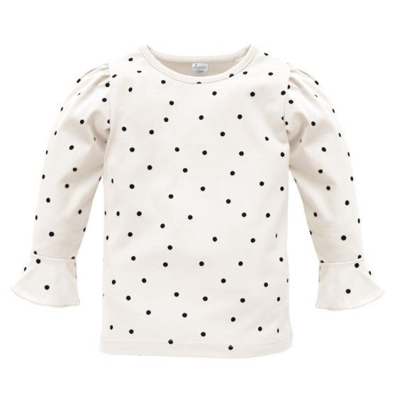 PINOCCHIO BLUSE MÄDCHEN LANGE ÄRMEL EKRÜ, ERDBEEREN TRES BIEN 92