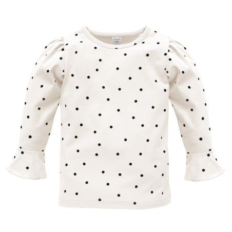 PINOCCHIO BLUSE MÄDCHEN LANGE ÄRMEL EKRÜ, ERDBEEREN TRES BIEN 92