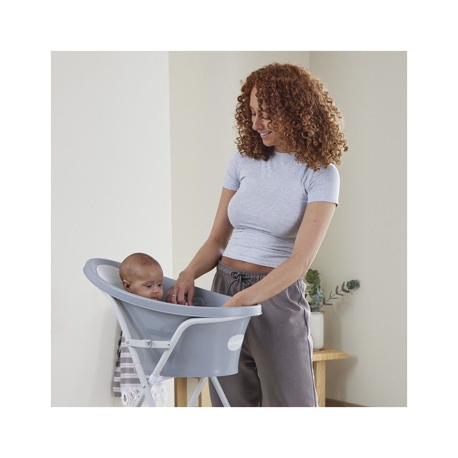Shnuggle Wanienka dla Niemowlaka z Odpływem Baby Pebble Grey