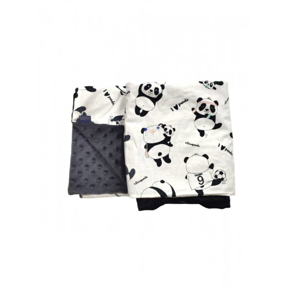 La Millou Lekki Koc Minky I Love Panda M - 80 x 100 cm - 