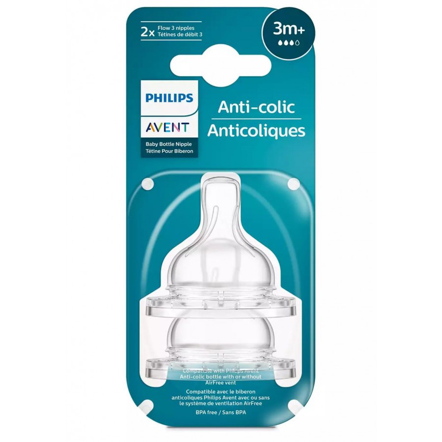 Philips Avent Smoczek antykolkowy Silikon 3 m+ - 8710103996774