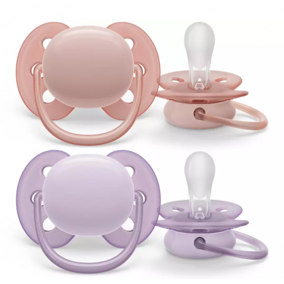 Philips Avent ultra soft Smoczek soother girl fiolet 0-6 m -