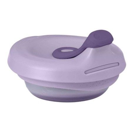 b.box Fyll + Feed Silicone Bowl med lock för utfodring av spädbarn och barnpion