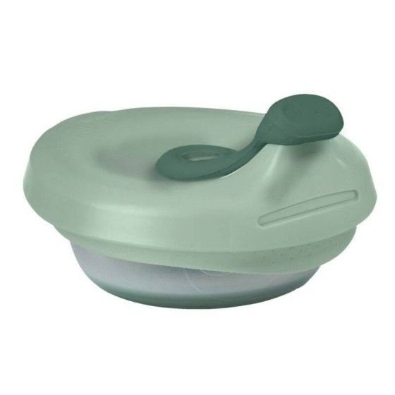 b.box Запоўніце + Feed Сіліконавай міску з вечкам для кармлення дзяцей і дзіцячых шалвеяў