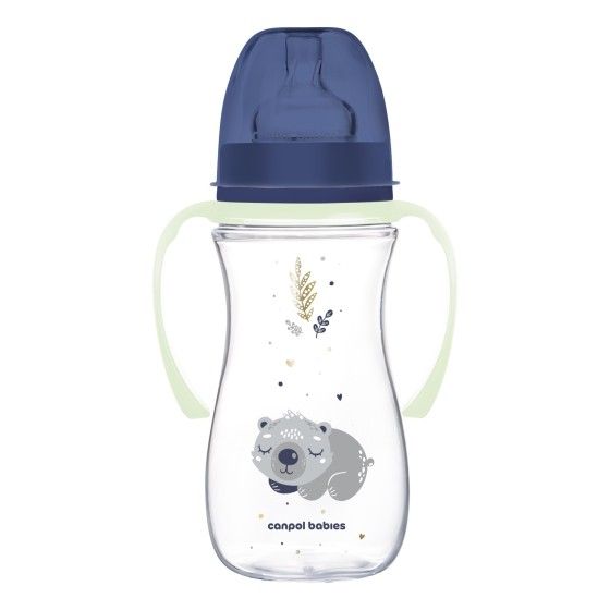 Canpol Немовлят Бульбашка Широке протиракове з сяючими ручками PP EasyStart 300ml Slowy Koala