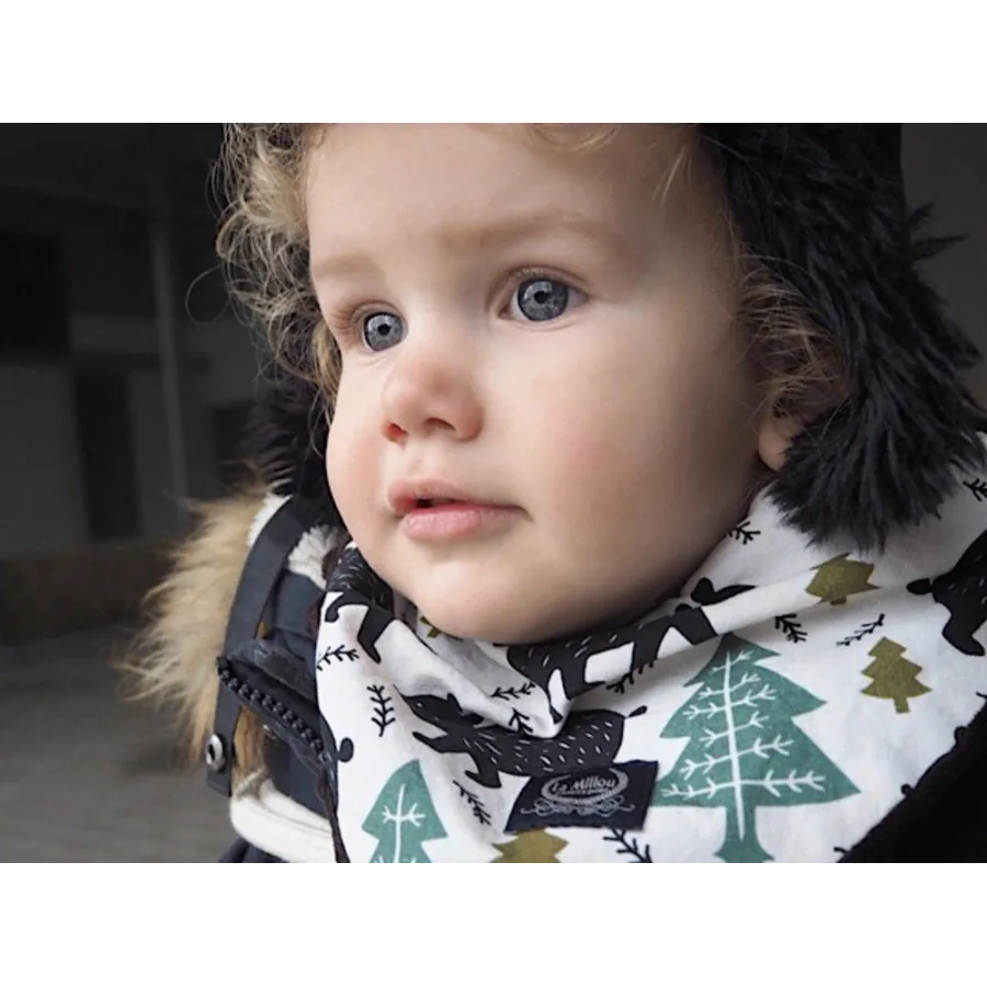 La Millou Minky Aska - Szeretem Panda Mint - Ecru -