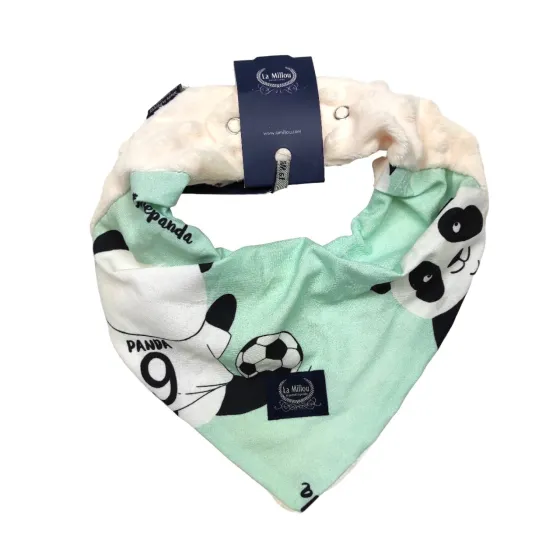 La Millou Minky Aska - Szeretem Panda Mint - Ecru -