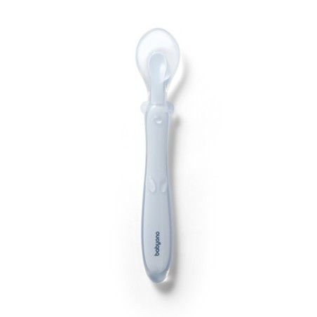 Babyono Elastic Silicone Teaspoon Blue