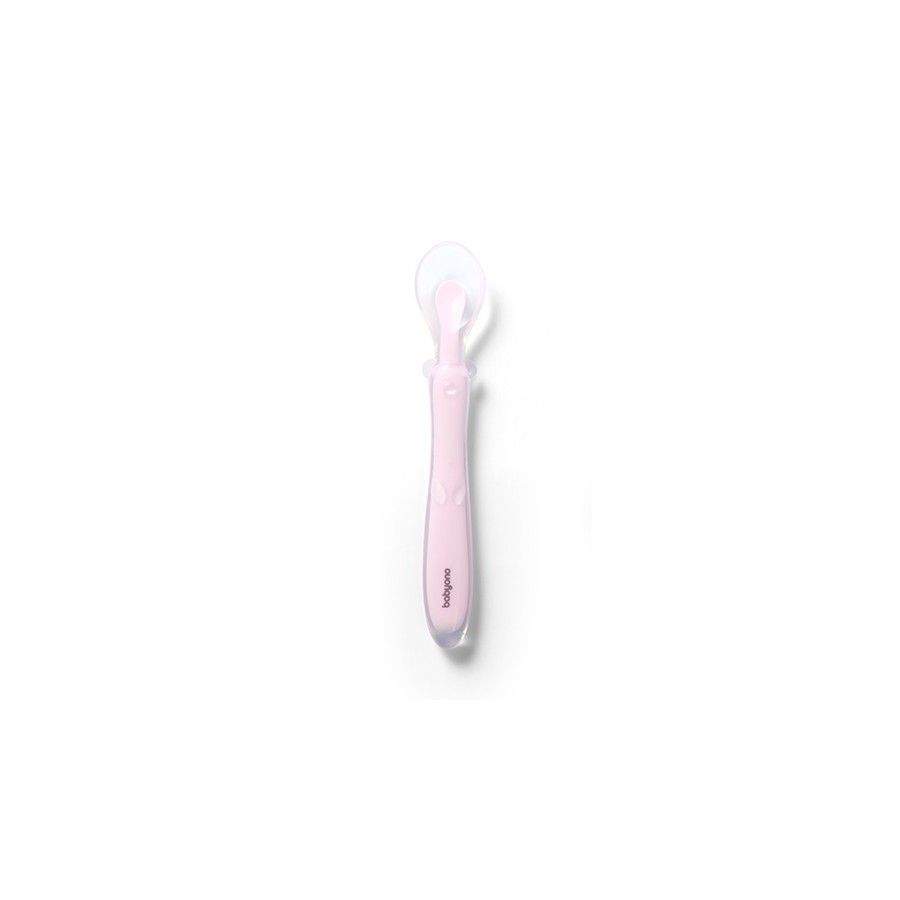 Babyono Elastyczna silikonowa łyżeczka pink