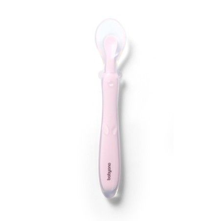 Babyono elastic silicone teaspoon Pink