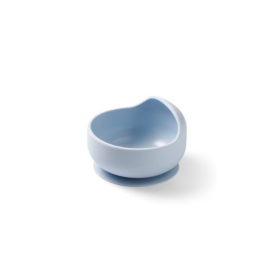 Papillon Un bol en silicone avec une sucette bleue