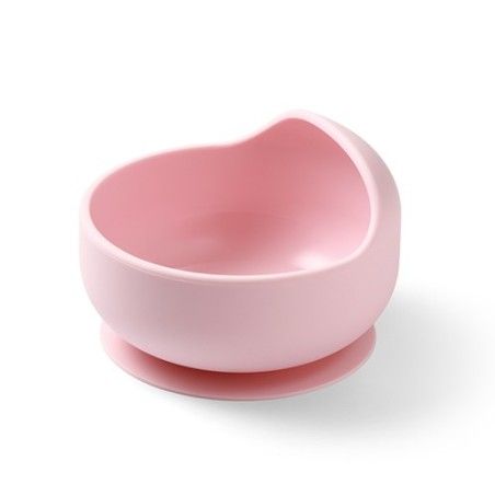 Une bouteille en silicone avec une sucette rose
