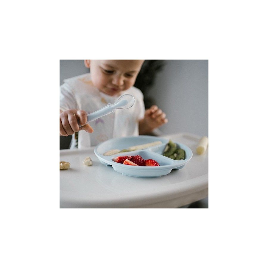 Babyono Silikonowy talerzyk z przyssawką blue
