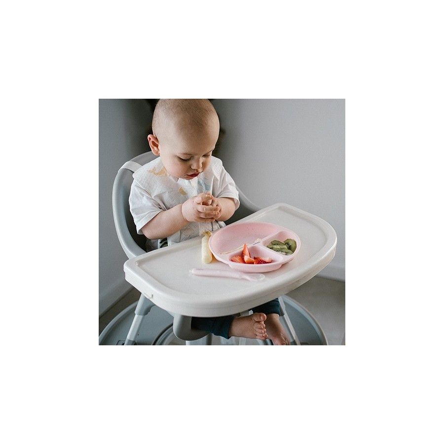 Babyono Silikonowy talerzyk z przyssawką różowy - 5901435415832