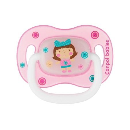 Canpol Немаўляты сімвалічны Symbonal Pacifier 18m + сіметрычныя цацкі ружовы
