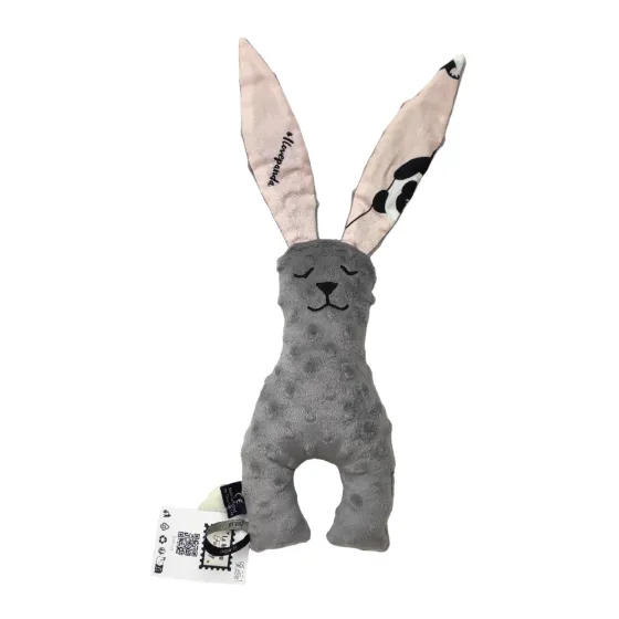 La Millou Maskotka Królik Minky - I Love Panda Pink - Grey