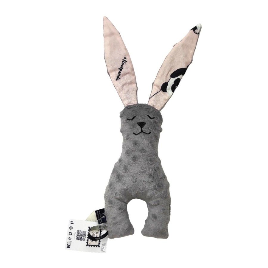 La Millou Maskotka Królik Minky - I Love Panda Pink - Grey