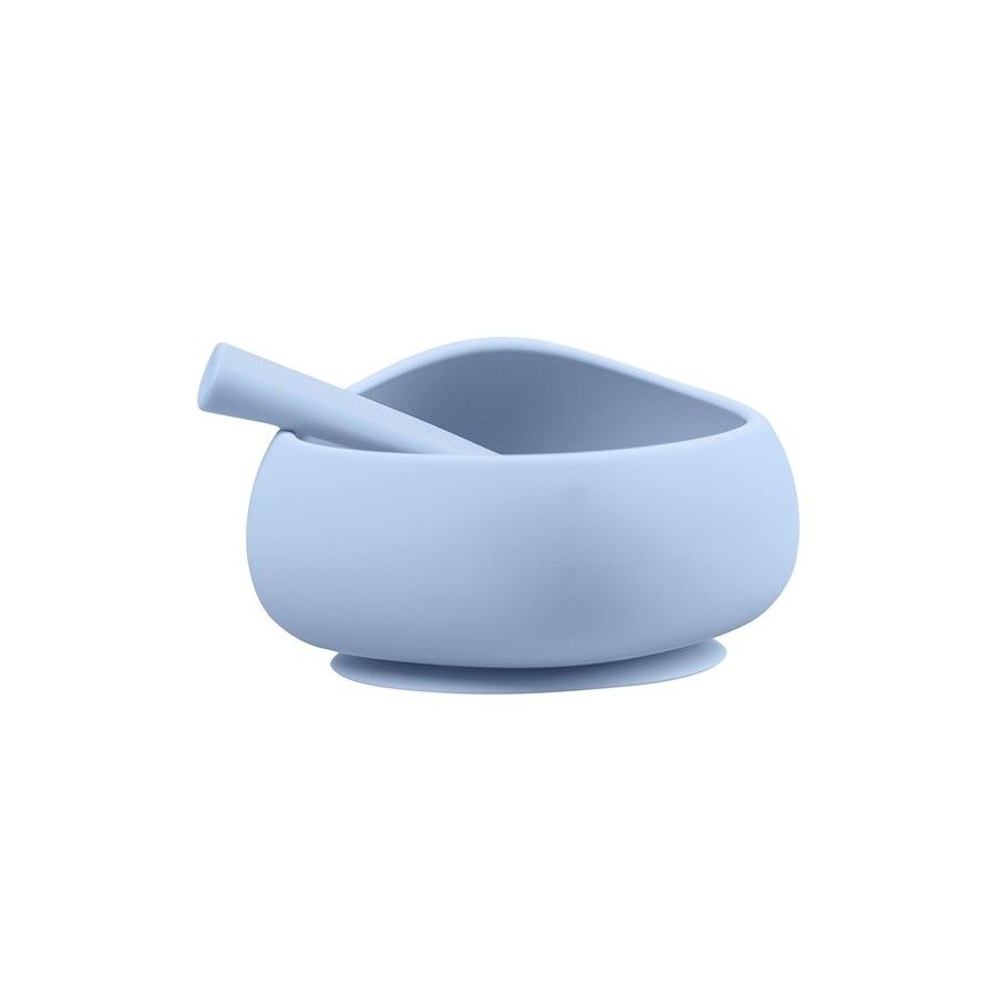 Mombella Miseczka z Przyssawką i Łyżeczka Light Blue