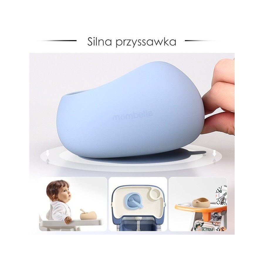 Mombella Miseczka z Przyssawką i Łyżeczka Light Brown