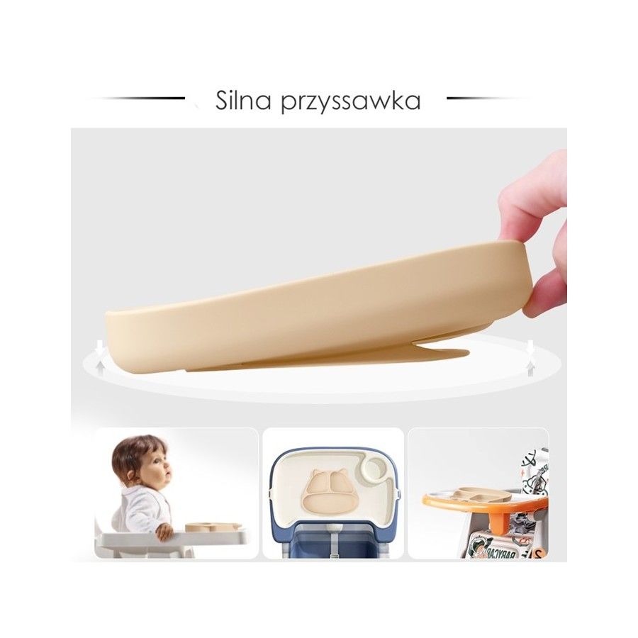 Mombella Talerzyk z Przyssawką Panda Light Blue