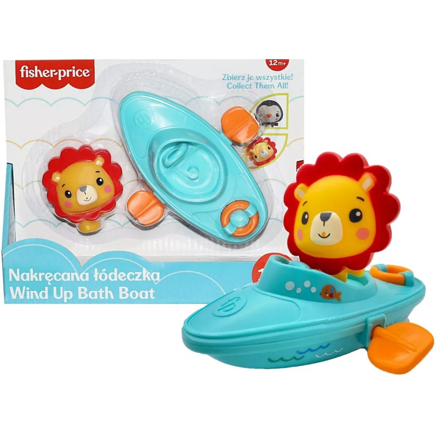 Fisher Price Zabawka do kapieli Lodeczka Lew - 4897091811570