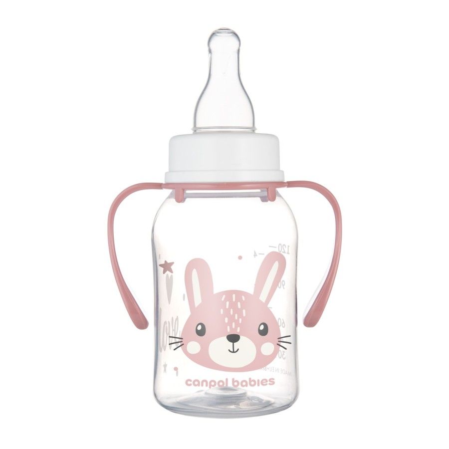 Canpol bébé Bouteille standard étroite avec poignées de 120 ml