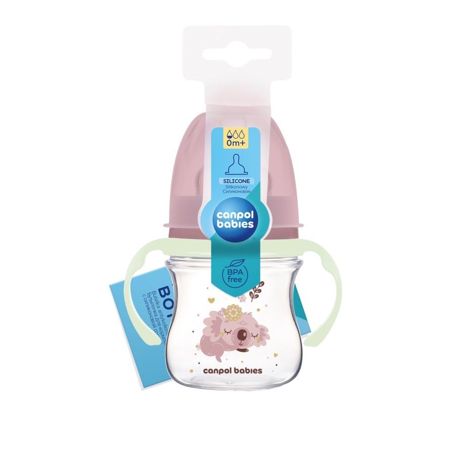 Canpol babes breite Antikolbenflasche mit glühenden Griffe PP