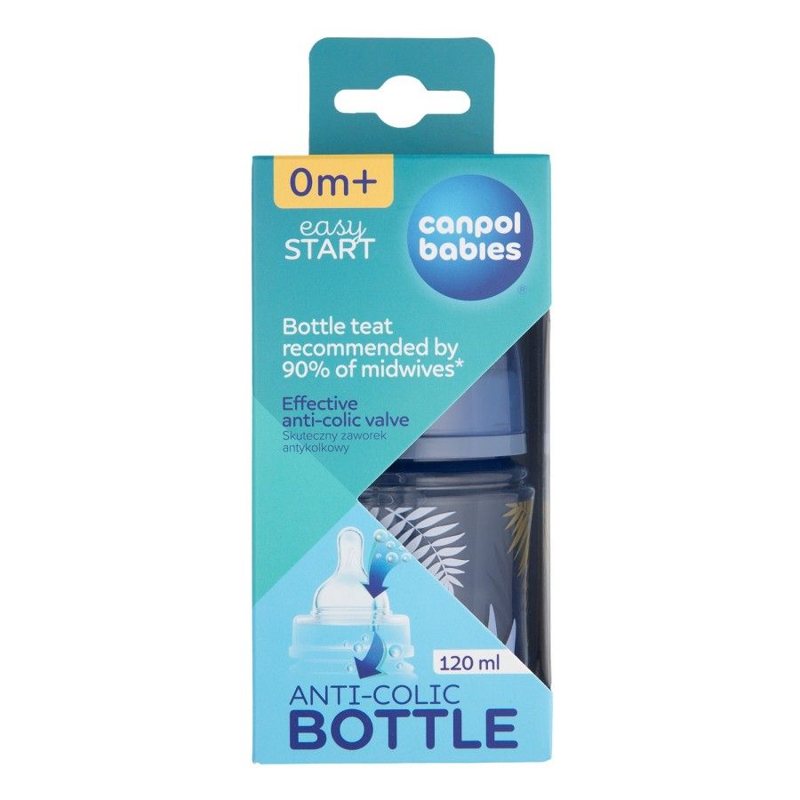 Canpol Csecsemők ellenséges üveg easystart 120ml arany kék -