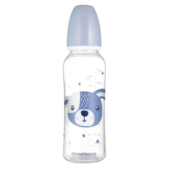 Canpol Babies Standardflaska Smal 250 ml Sötdjur Blå