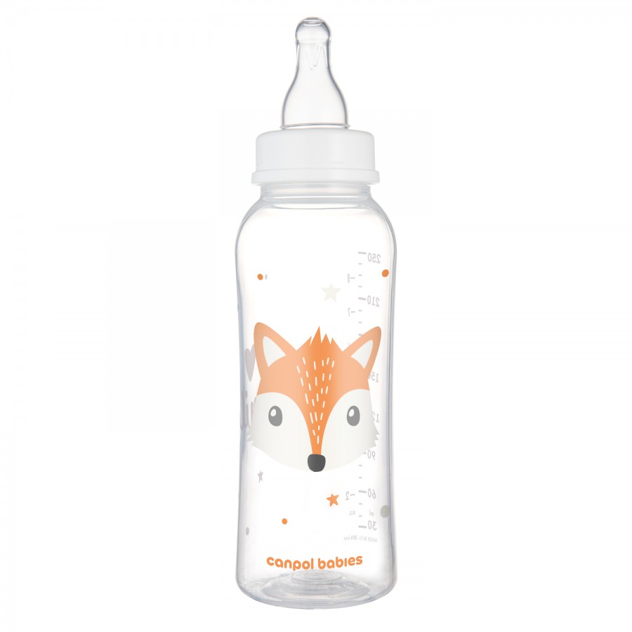 Canpol babies Butelka standardowa wąska 250 ml CUTE ANIMALS