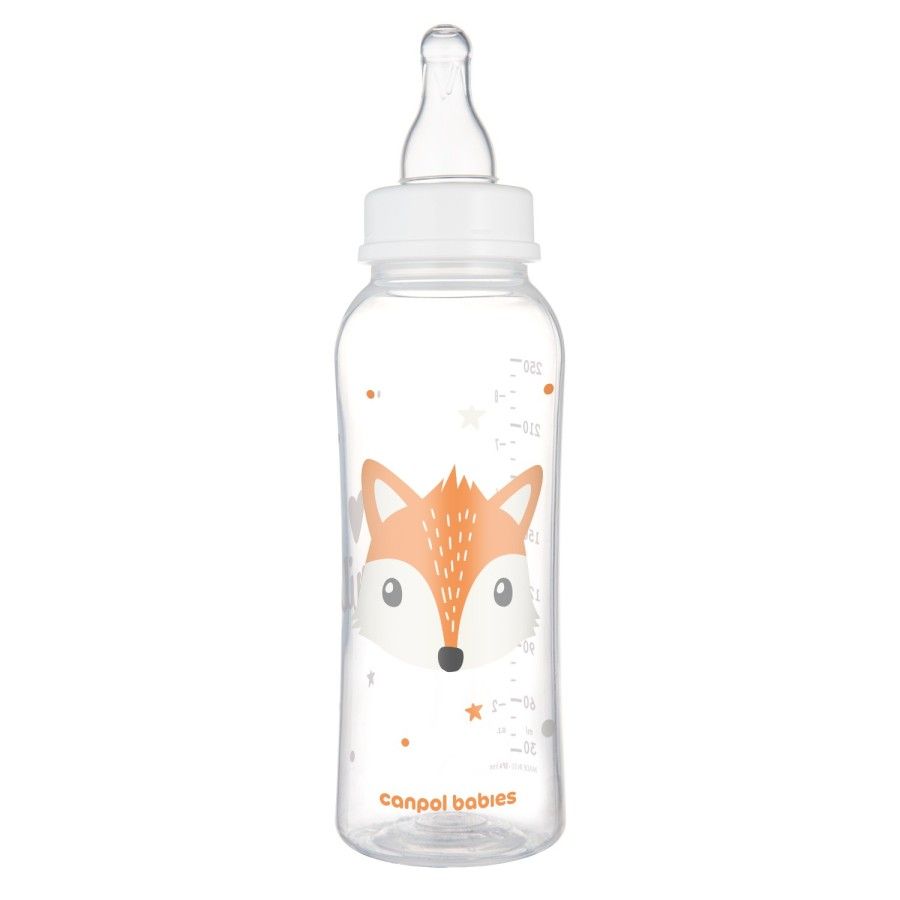 Canpol bébé Bouteille standard étroite 250 ml CUTE ANIMALS