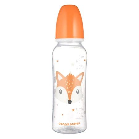 Canpol Babies Standard bottle Narrow 250 ml Cute orange animals