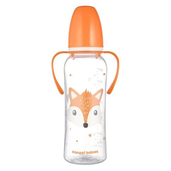 Canpol babes Standardflasche schmal mit 120 ml Griff CUTE