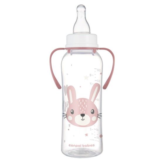 Canpol babes Standardflasche schmal mit 120 ml Griff CUTE