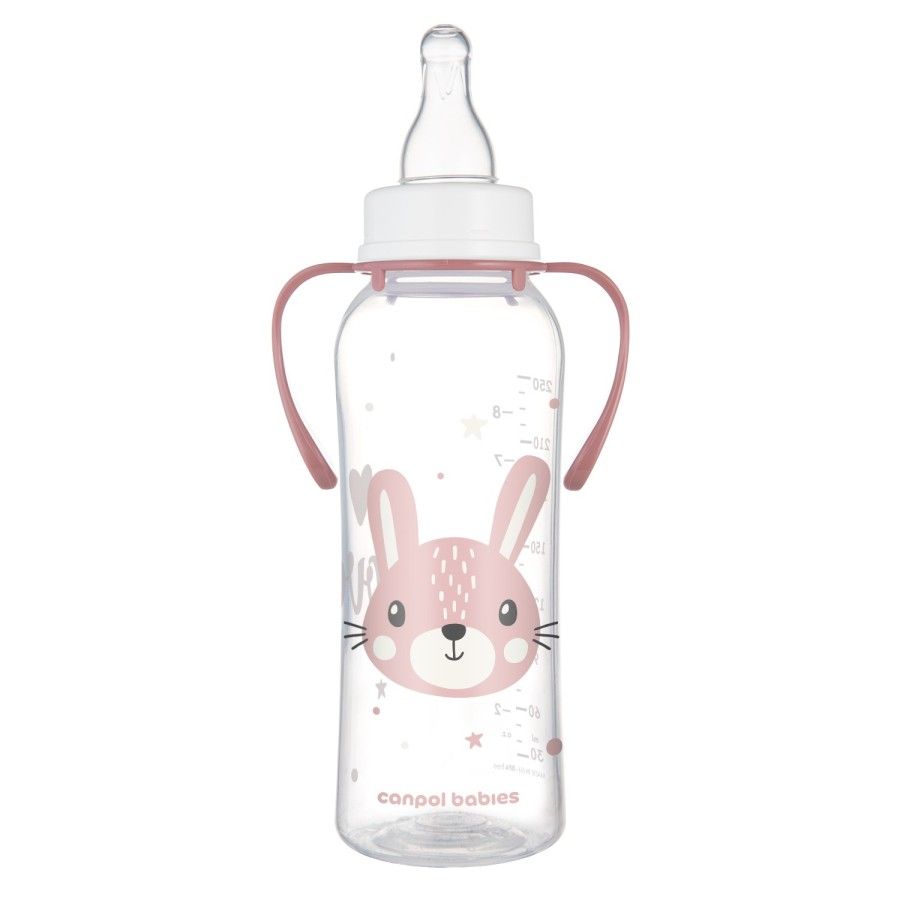 Canpol Babies Standard bottle Narrow with handles 120 ml Cute