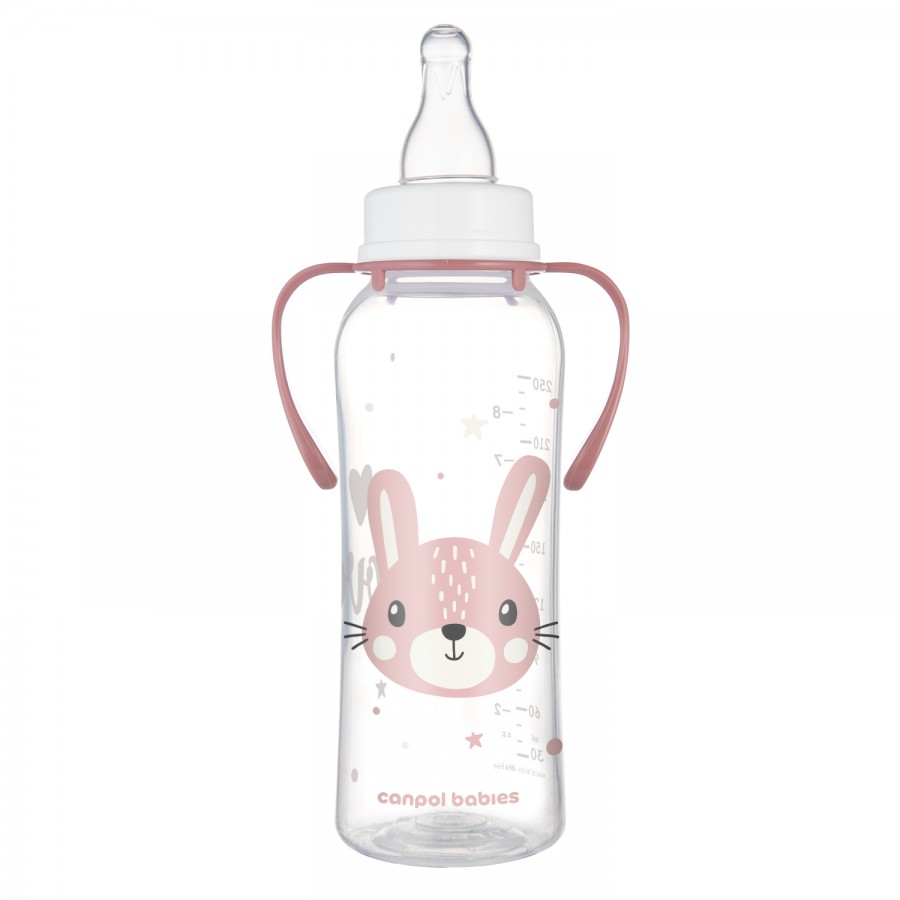 Canpol babies Butelka standardowa wąska z uchwytami 120 ml CUTE