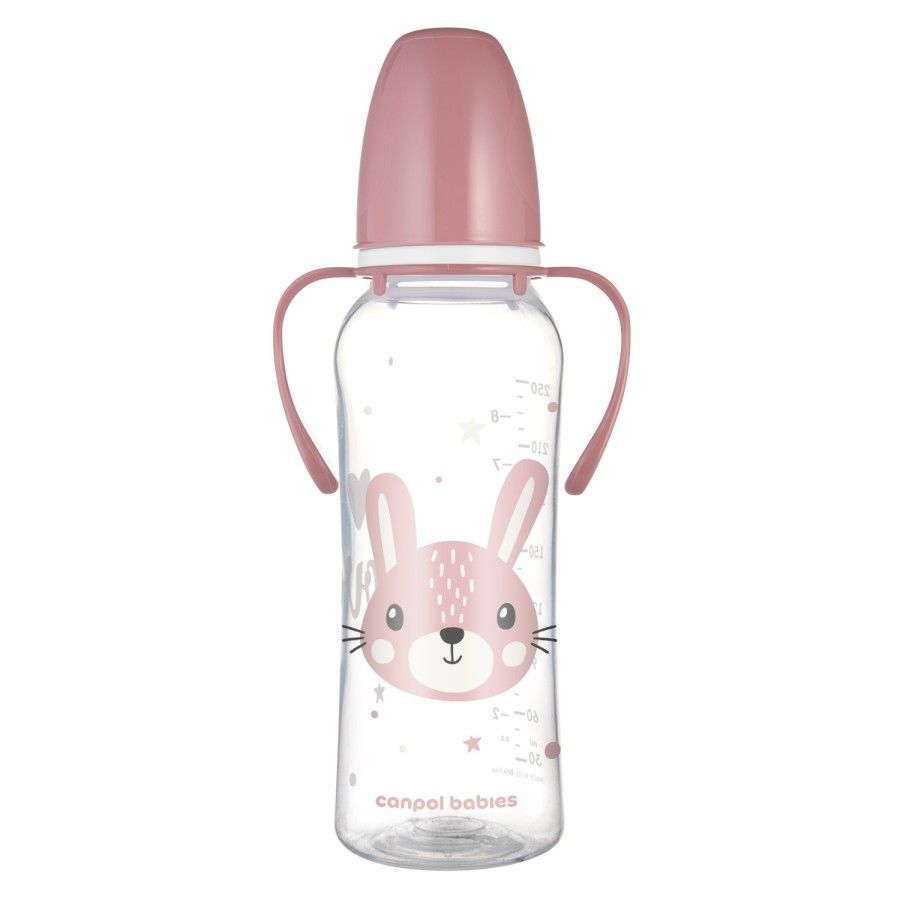Canpol Babies Standard bottle Narrow with handles 120 ml Cute