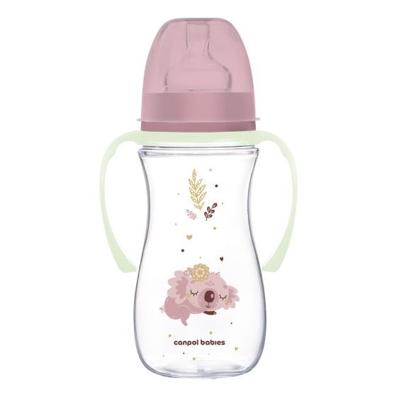 Canpol Bebe de botella anti-circular de bebés con brillantes.